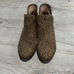 Cheetah Leather Booties